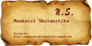 Moskoczi Skolasztika névjegykártya